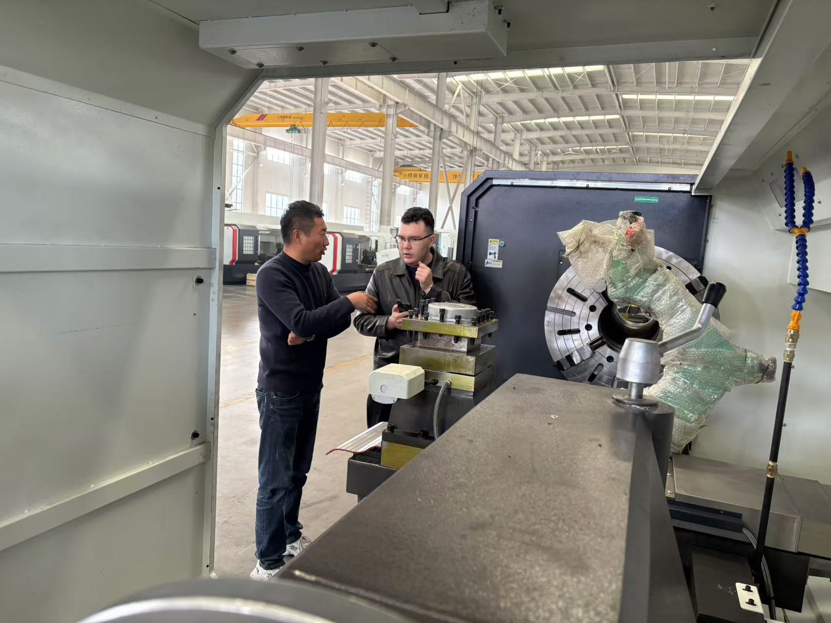 Engineer explains detail